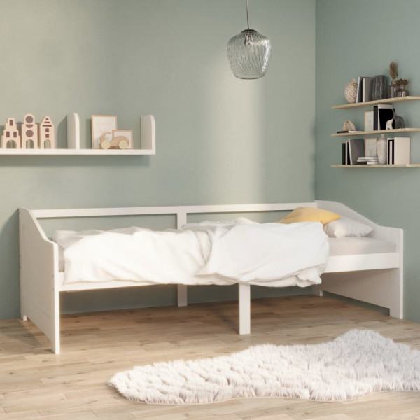 Sofá cama 3 plazas de madera maciza de pino blanco 90x200 cm D
