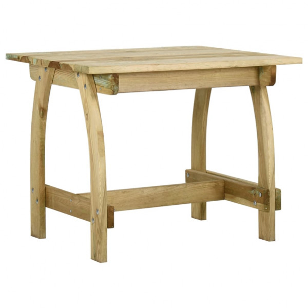 Mesa de jardim em madeira de pinho impregnada 110x74x75 cm D