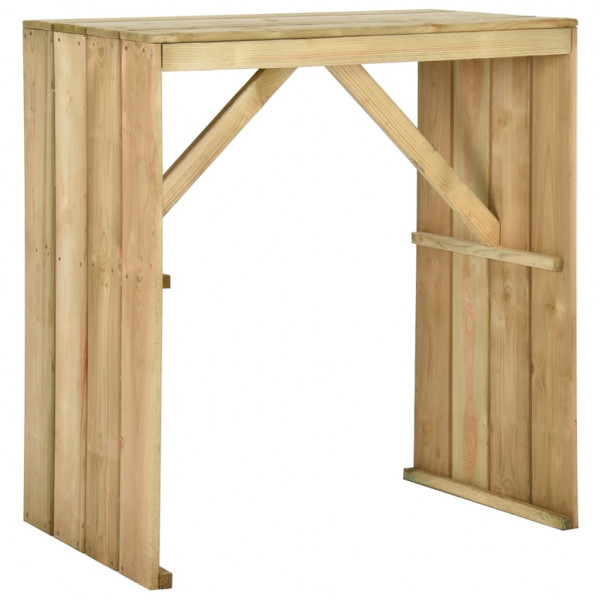 Mesa de bar de madera de pino impregnada 100x60x110 cm D
