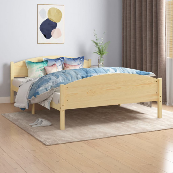 Estrutura de cama em madeira maciça de pinho 160x200 cm D