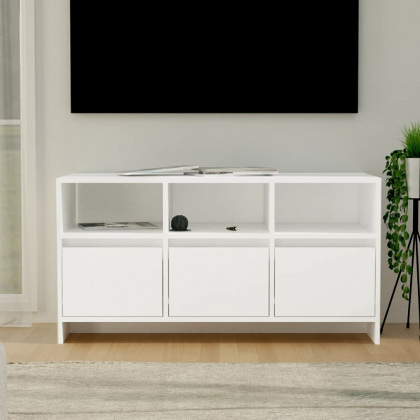 Mueble para TV madera contrachapada blanco 102x37.5x52.5 cm D