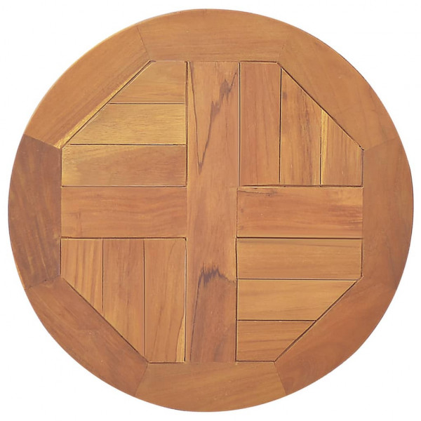 Superfície da mesa redonda em madeira maciça de teca 2,5 cm 40 cm D