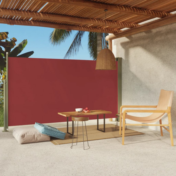 Telhado lateral retrátil de jardim vermelho 170x300 cm D