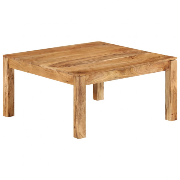 Mesa de centro de madera maciza de acacia 80x80x40 cm D