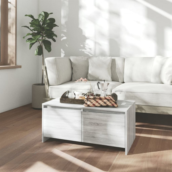 Mesa de centro de madeira projetada cinza Sonoma 90x50x41,5 cm D