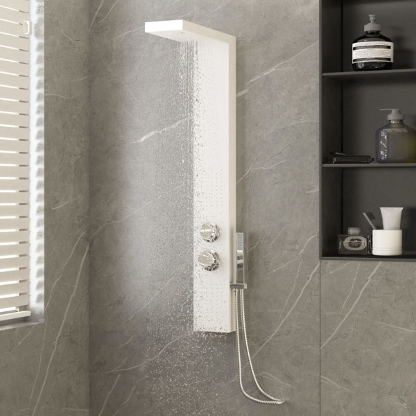 Sistema de panel de ducha aluminio blanco D
