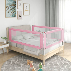 Grade de segurança cama infantil tecido rosa 140x25 cm D