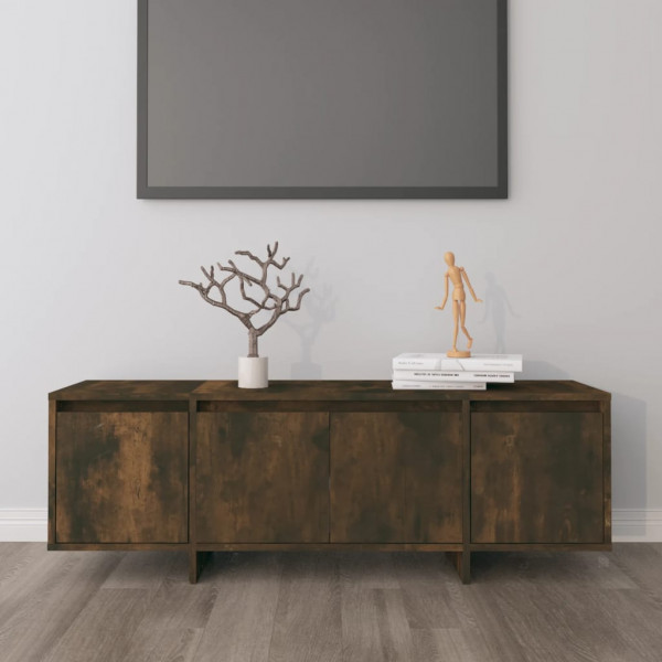 Mueble de TV madera contrachapada roble ahumado 120x30x40.5 cm D