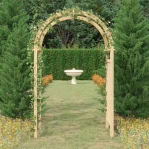 Arco con enrejado madera maciza impregnada 141x97x243 cm D