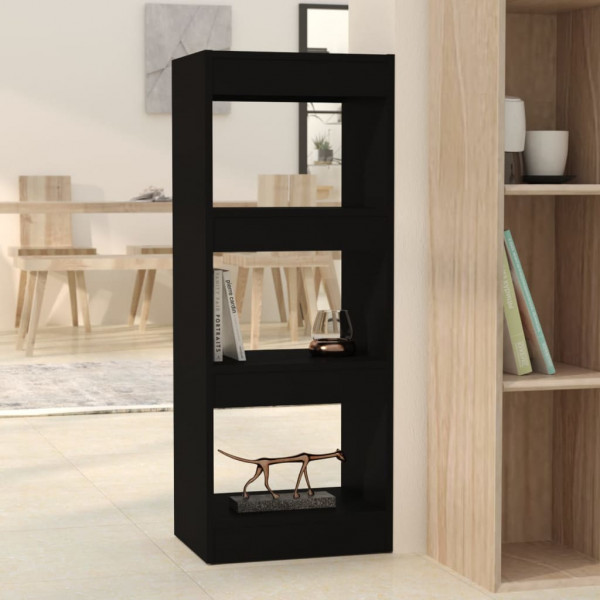 Estantería/divisor de espacio aglomerado negro 40x30x103 cm D