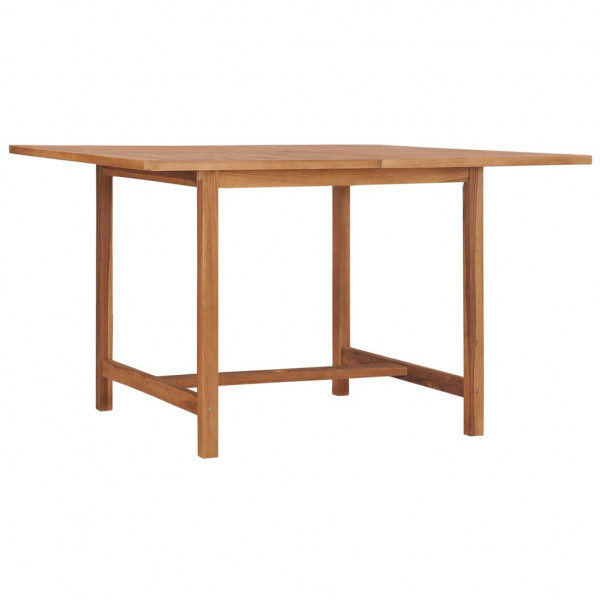 Mesa de jantar de jardim em madeira maciça de teca 110x110x75 cm D