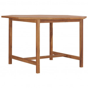 Mesa de comedor de jardín madera maciza de teca 110x110x75 cm D