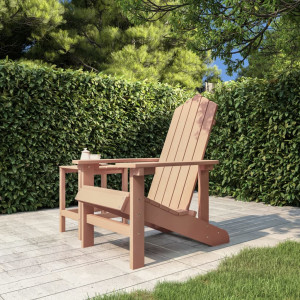 Silla de jardín Adirondack HDPE marrón D