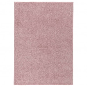Tapete rosa de pêlo curto 120x170 cm D