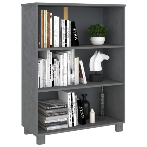 Estantería HAMAR madera maciza pino gris oscuro 85x35x112 cm Estantería HAMAR madera maciza pino gris oscuro 85x35x112 cm D