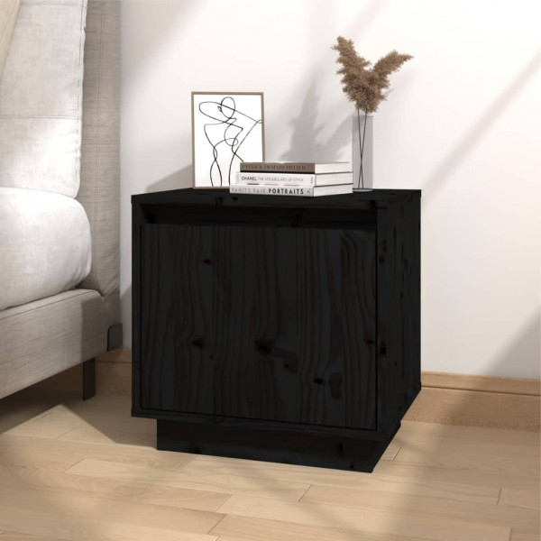 Mesa de cabeceira em madeira maciça de pinho preto 40x30x40 cm D