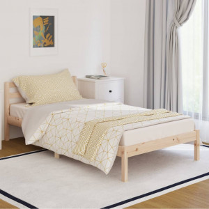 Estructura de cama madera maciza de pino 100x200 cm D