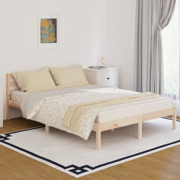 Estrutura de cama em madeira maciça de pinho 140x200 cm D