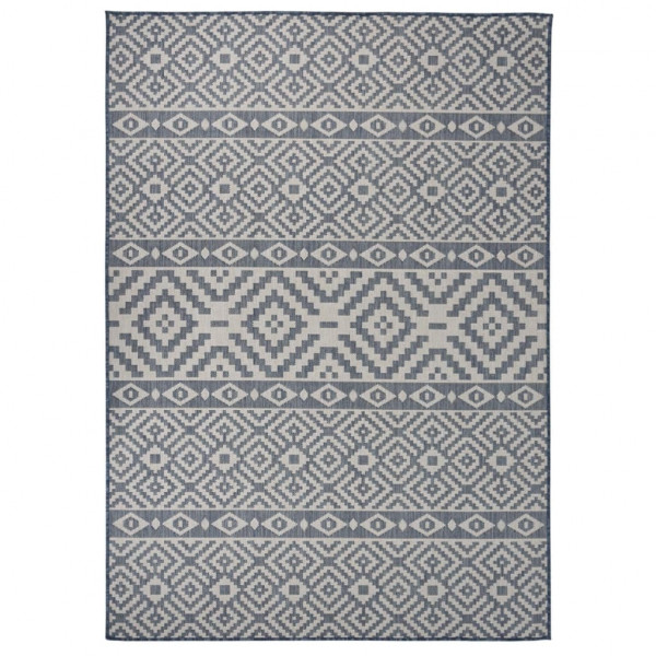 Almofada exterior de tecido plano com raias azuis 140x200 cm D