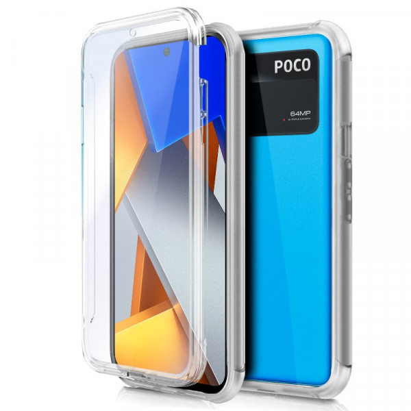 Fundação COOL 3D silicone para Xiaomi Poco M4 Pro (Transparente Frente + Atrás) D