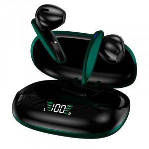 Auriculares Stereo Bluetooth Dual Pod Earbuds Inalámbricos TWS Lcd COOL Shadow Verde D