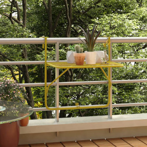 Mesa de balcón acero dorado 60x40 cm D