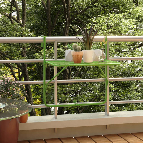 Mesa de balcón acero verde 60x40 cm D