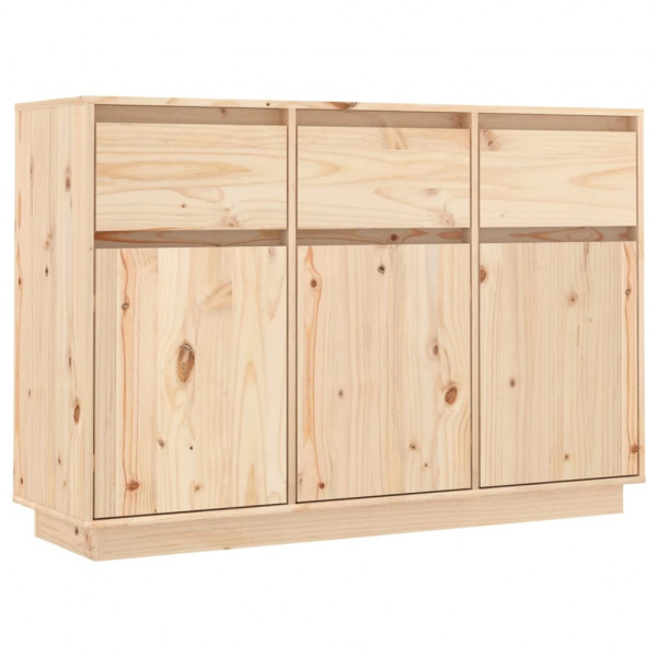 Aparador de madera maciza de pino 110x34x75 cm D