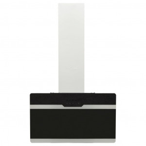 Exaustor de parede 60 cm aço e vidro temperado preto H