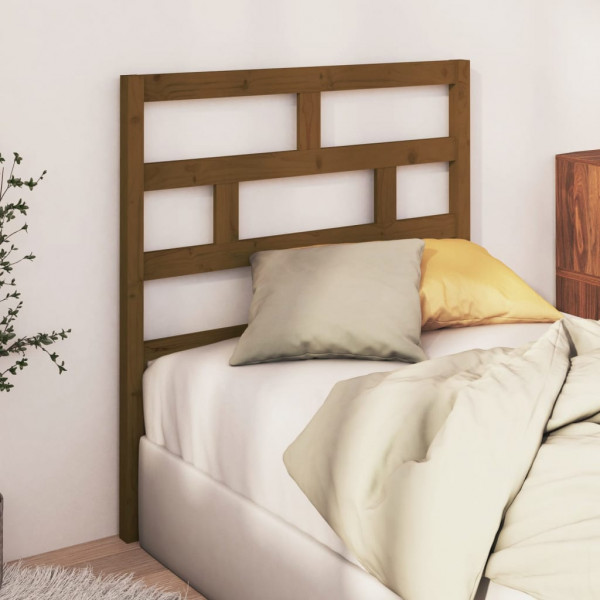 Cabeça de cama madeira maciça de pinho marrom mel 96x4x100 cm D