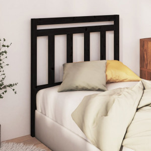 Cabecero de cama madera maciza de pino negro 96x4x100 cm D
