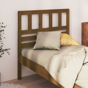 Cabecero de cama madera maciza de pino marrón miel 81x4x100 cm D