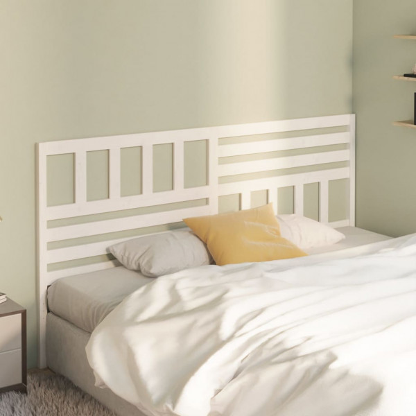 Cabeceira de cama em madeira maciça de pinho branco 206x4x100 cm D