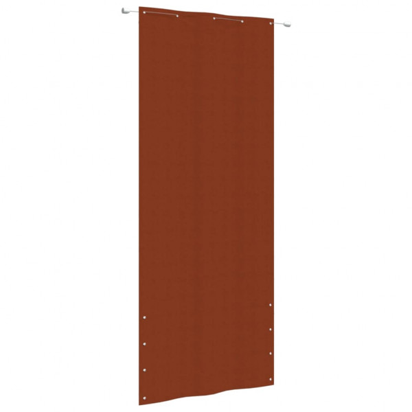 Toldo pantalla para balcón de tela oxford terracota 100x240 cm D