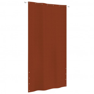 Toldo pantalla para balcón de tela oxford terracota 140x240 cm D