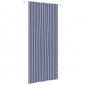 Toldo pantalla para balcón tela oxford azul y blanco 120x240 cm D