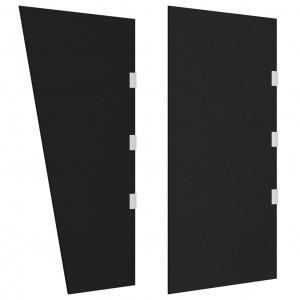 Panel lateral puerta de carpa 2 piezas vidrio templado negro D
