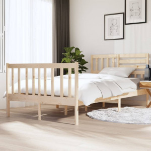 Estructura de cama de madera maciza 120x190 cm D