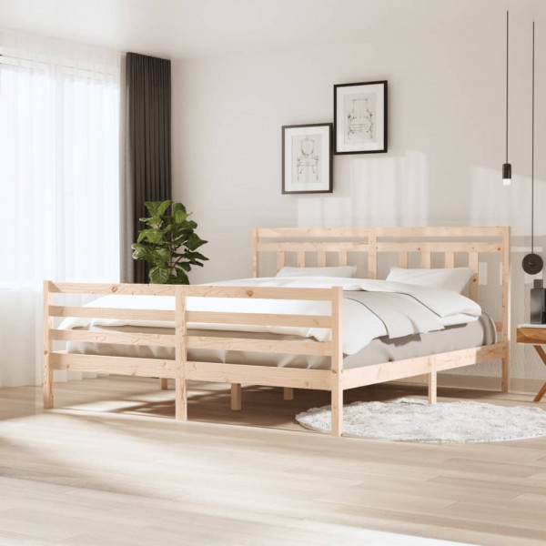 Estructura de cama de madera maciza 6FT super king 180x200 cm D
