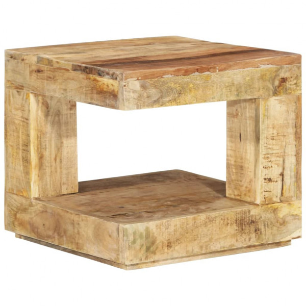 Mesa de centro de madeira maciça de mangue 45x45x40 cm D
