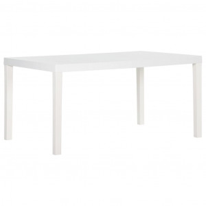 Mesa de jardín PP blanco 150x90x72 cm D