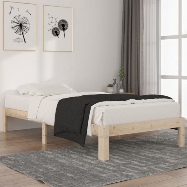 Estrutura de cama madeira maciça de pinho 100x200 cm D