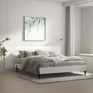 Cabecero cama madera contrachapada blanco brillo 240x1.5x80 cm D