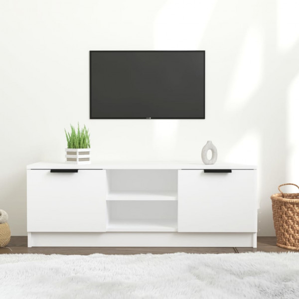 Móveis de televisão de madeira contraplacada branca 102x35x36.5 cm D