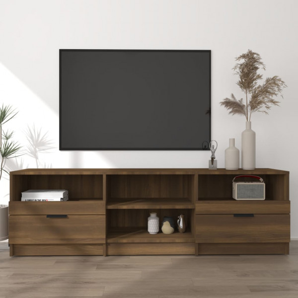Mueble para TV madera contrachapada roble marrón 150x33.5x45 cm D