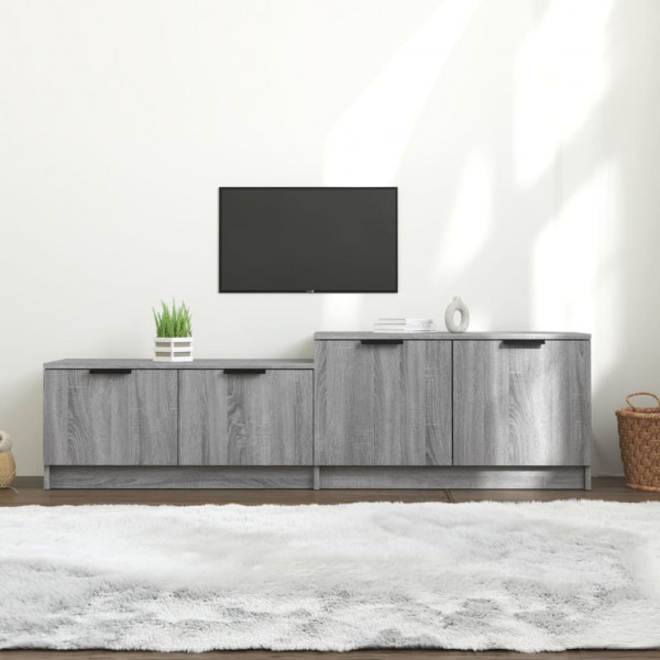 Mobiliário de televisão de madeira contraplacada cinza Sonoma 158.5x36x45 cm D