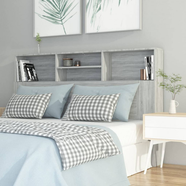 Mueble cabecero color gris Sonoma 160x19x103.5 cm D