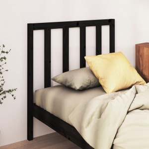 Cabecero de cama madera maciza de pino negro 106x4x100 cm D