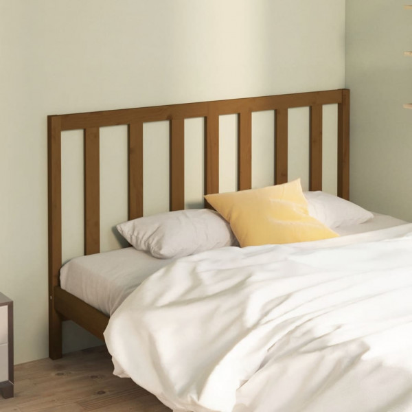 Cabeça de cama madeira maciça de pinho marrom mel 146x4x100 cm D