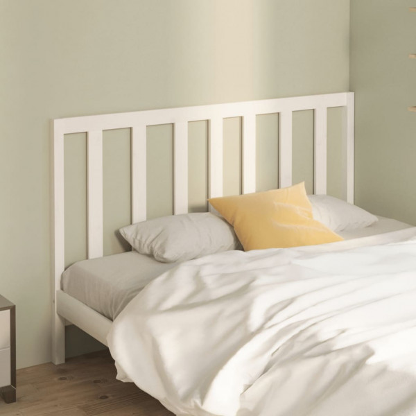 Cabeceira de cama em madeira maciça de pinho branco 126x4x100 cm D